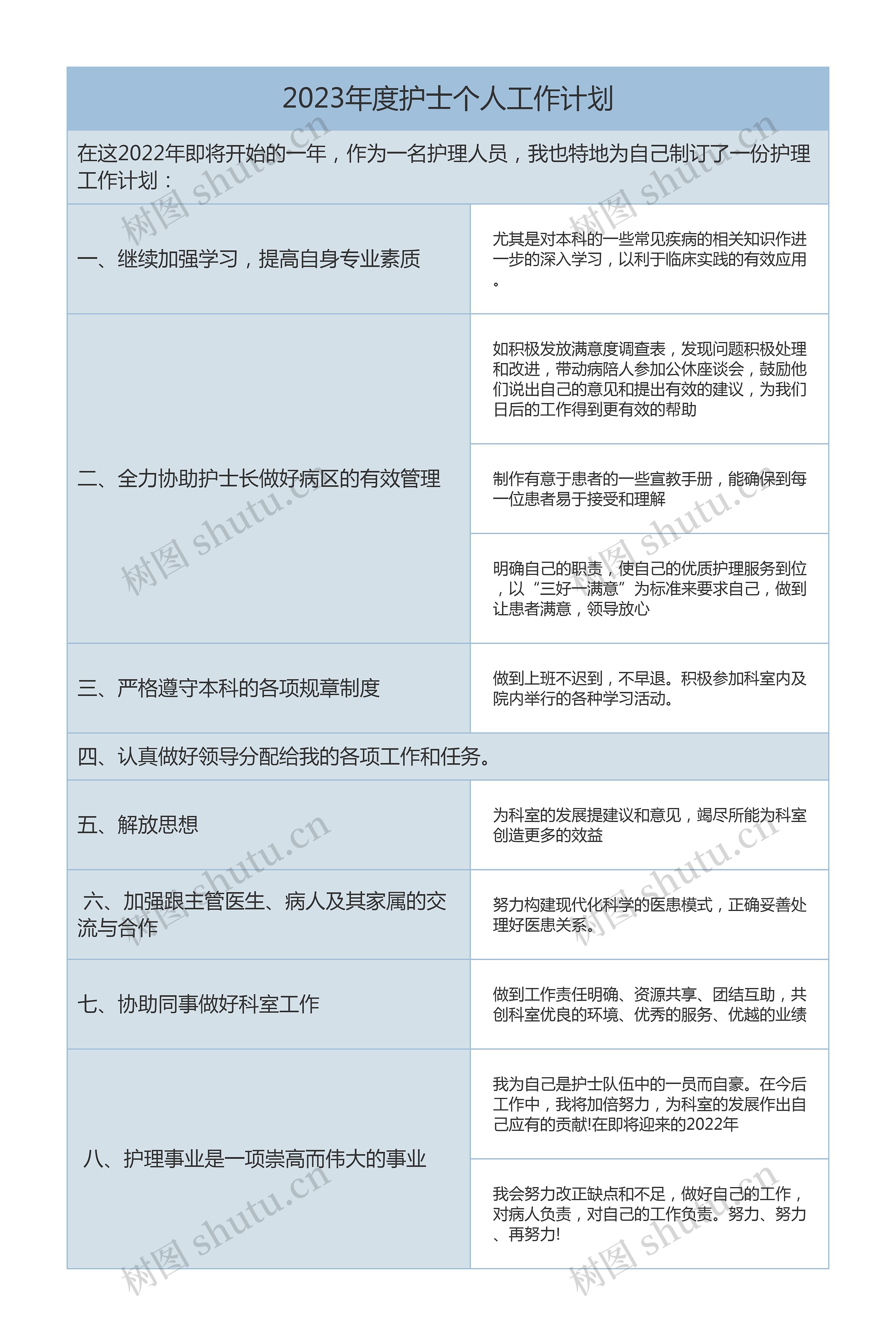 2023年度护士个人工作计划