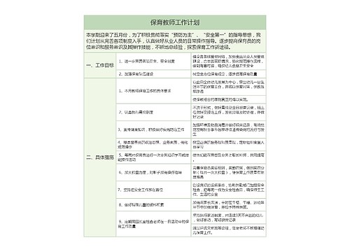 保育教师年度工作计划