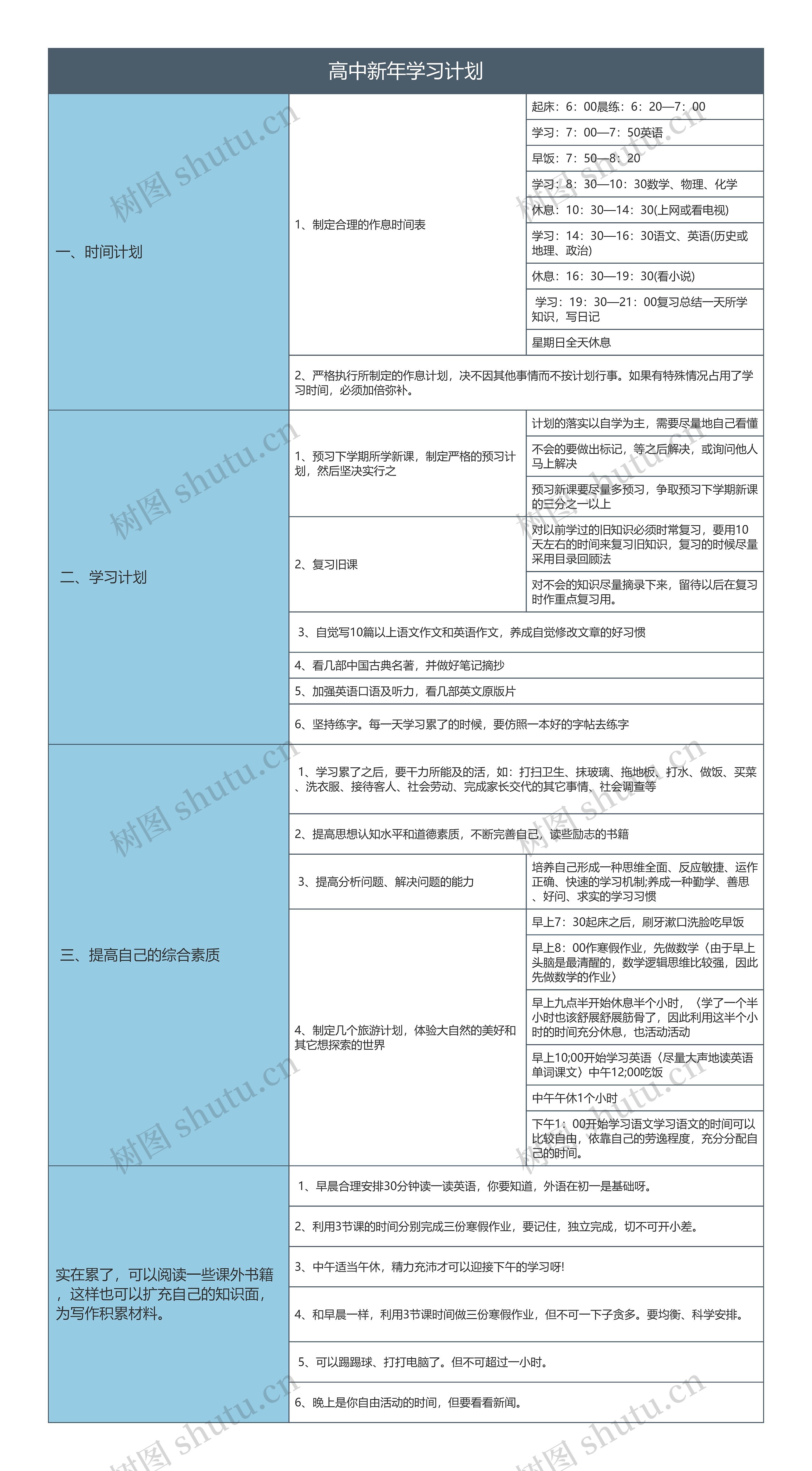 高中新年学习计划