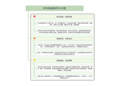 开学养成良好学习习惯