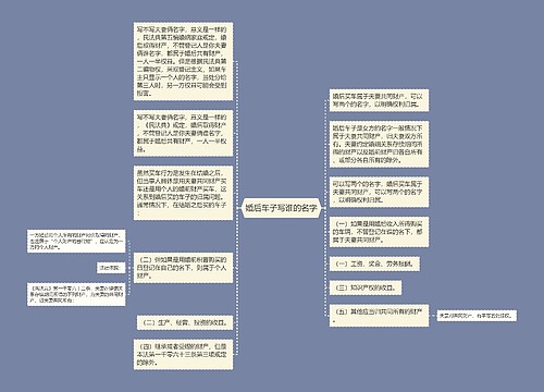 婚后车子写谁的名字