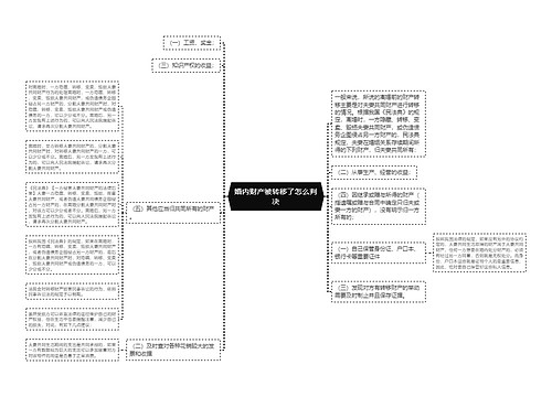 婚内财产被转移了怎么判决