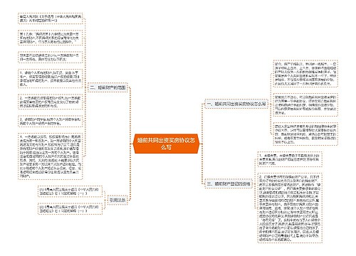 婚前共同出资买房协议怎么写