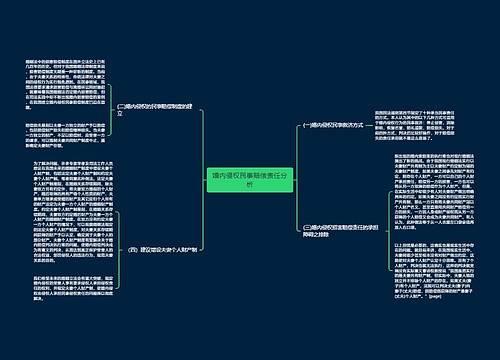 婚内侵权民事赔偿责任分析