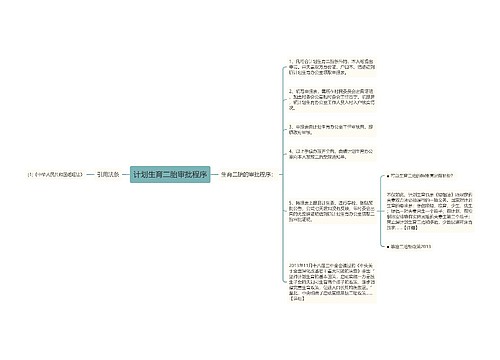 计划生育二胎审批程序