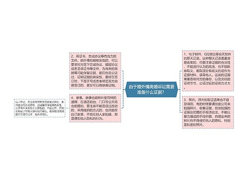 由于婚外情离婚诉讼需要准备什么证据？