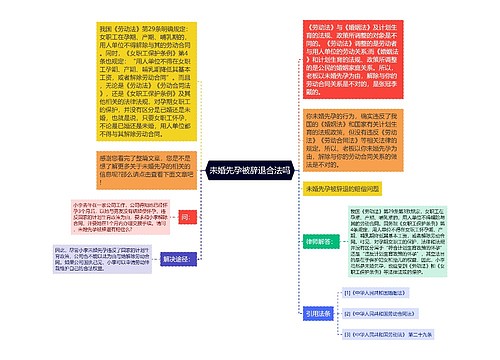 未婚先孕被辞退合法吗