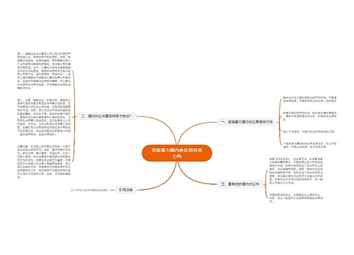 家庭暴力婚内协议具有效力吗