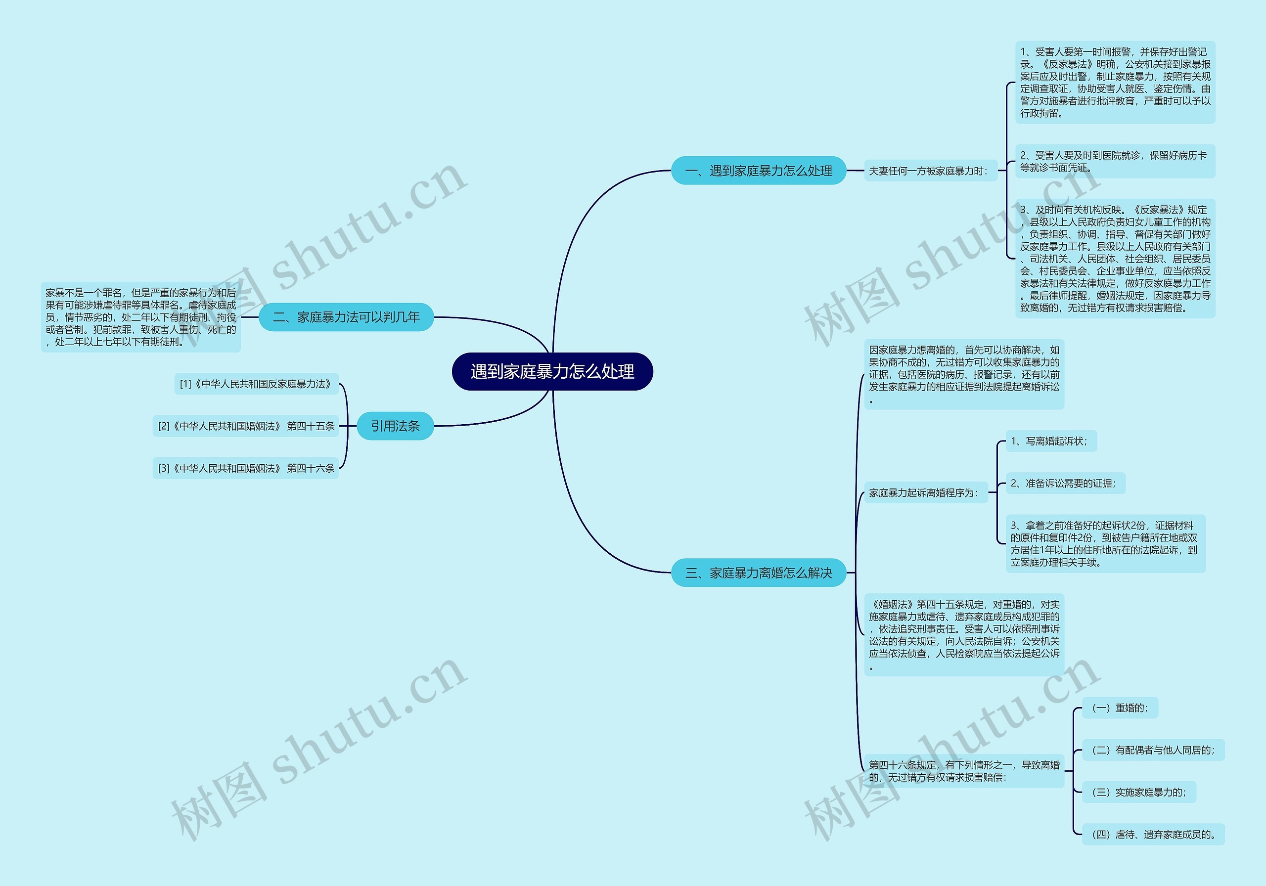 遇到家庭暴力怎么处理思维导图