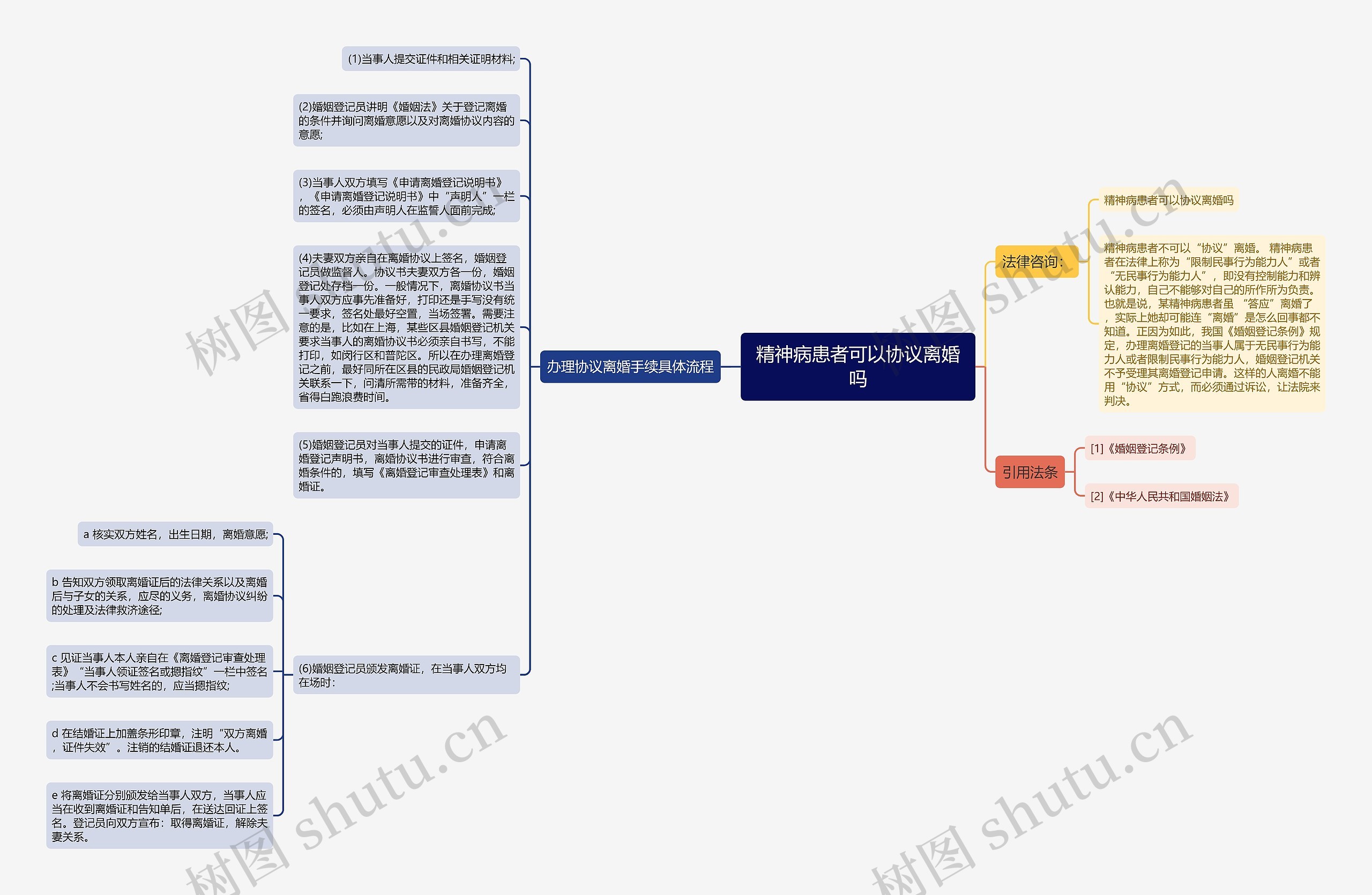 精神病患者可以协议离婚吗思维导图