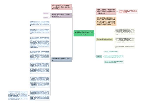 离婚精神损害赔偿的方式和计算