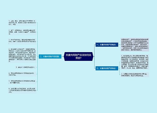 夫妻共同财产应该如何去界定?