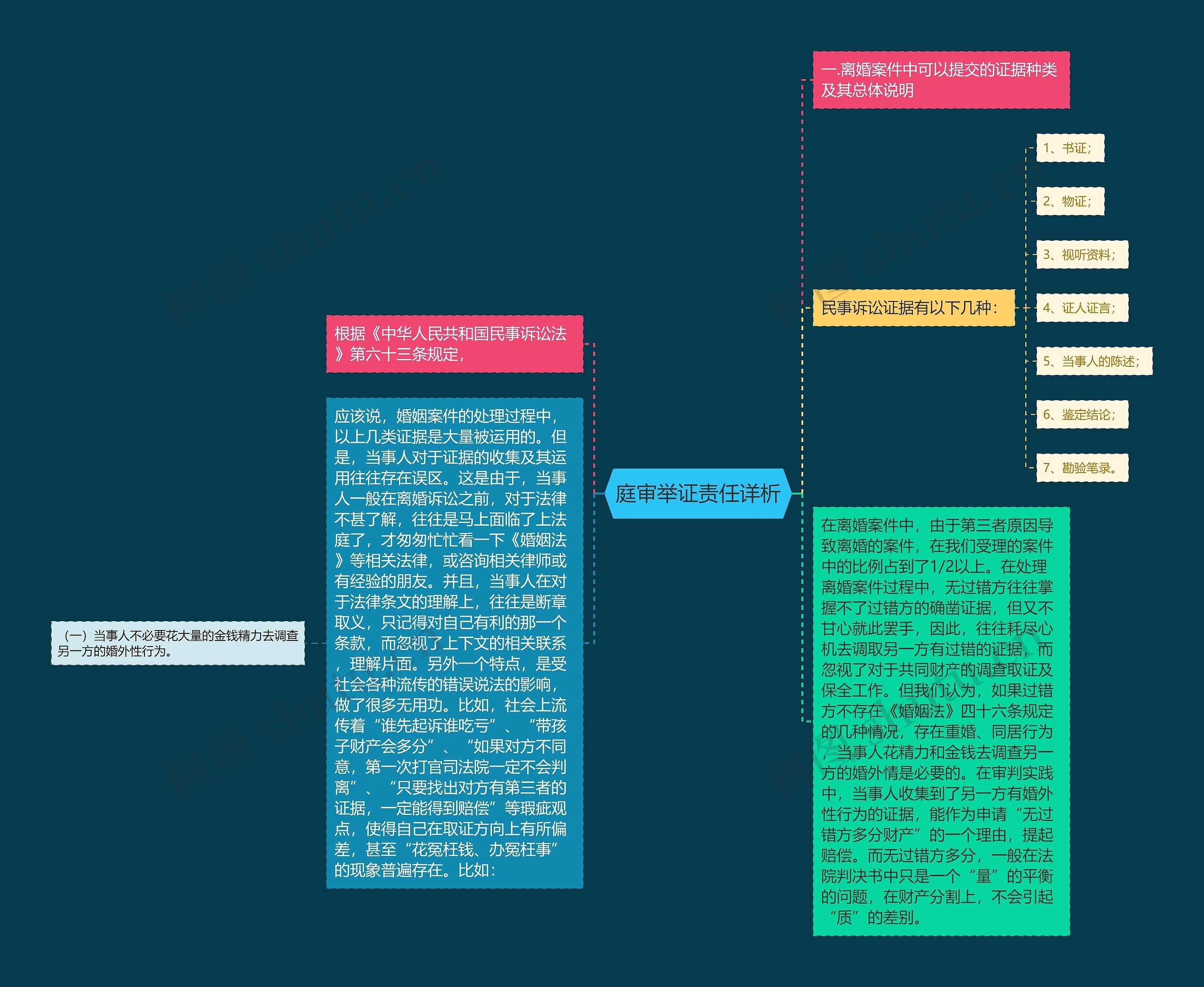 庭审举证责任详析思维导图