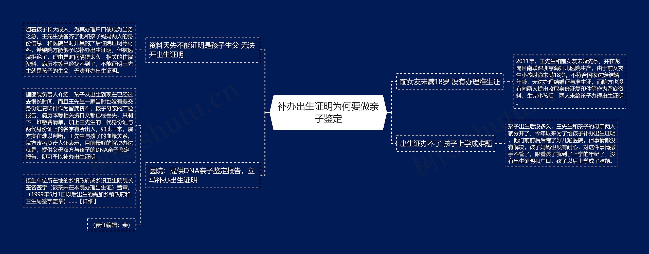 补办出生证明为何要做亲子鉴定思维导图