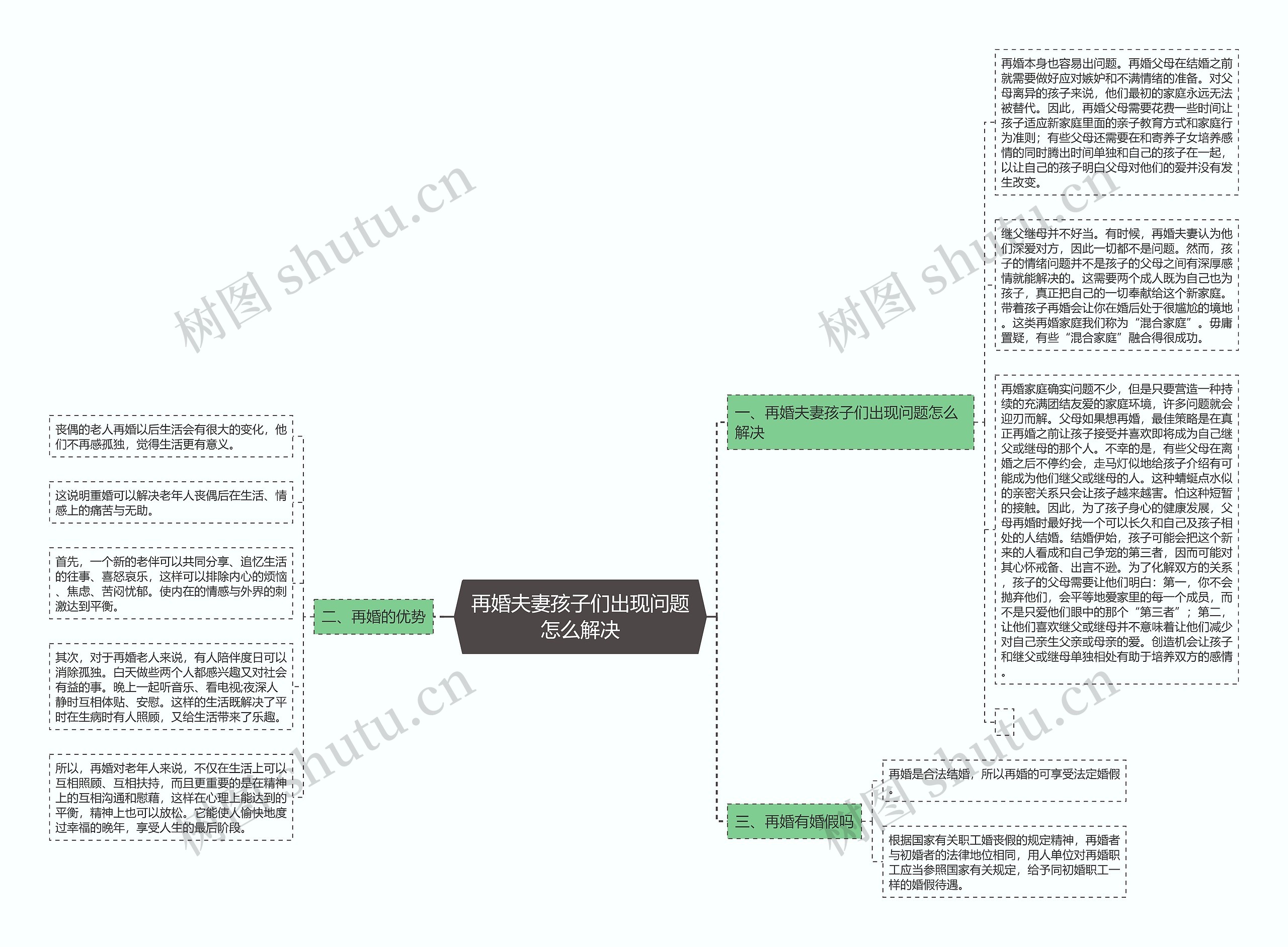 再婚夫妻孩子们出现问题怎么解决思维导图