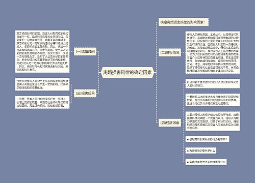 离婚损害赔偿的确定因素