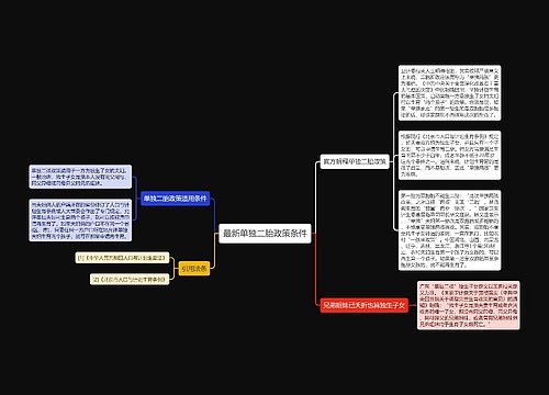 最新单独二胎政策条件