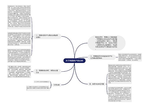 关于同居析产的分析