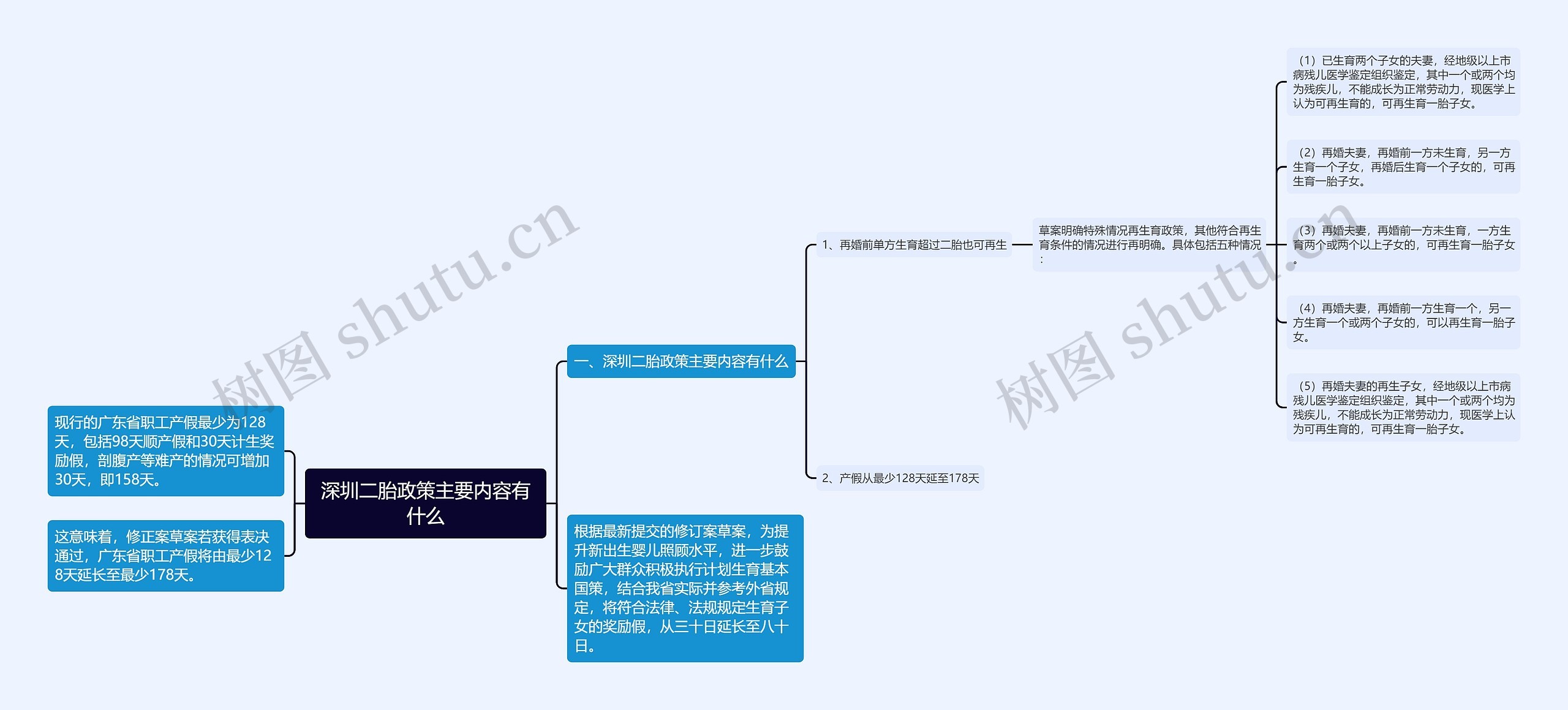 深圳二胎政策主要内容有什么思维导图