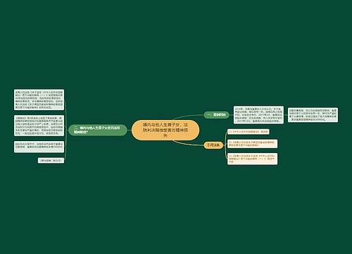 婚内与他人生育子女，法院判决赔偿受害方精神损失