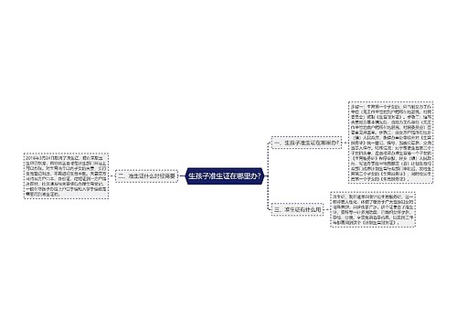 生孩子准生证在哪里办?