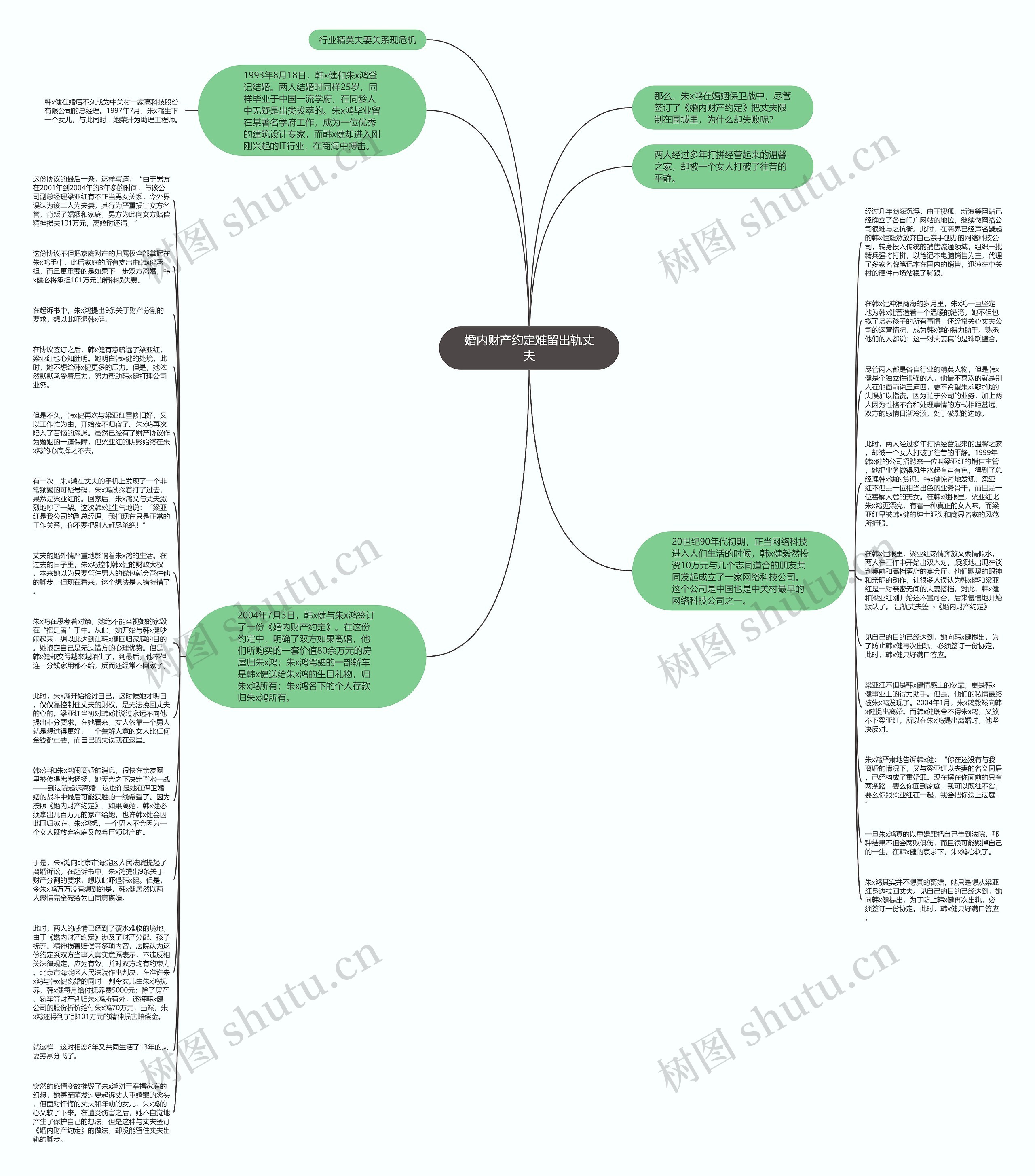 婚内财产约定难留出轨丈夫思维导图
