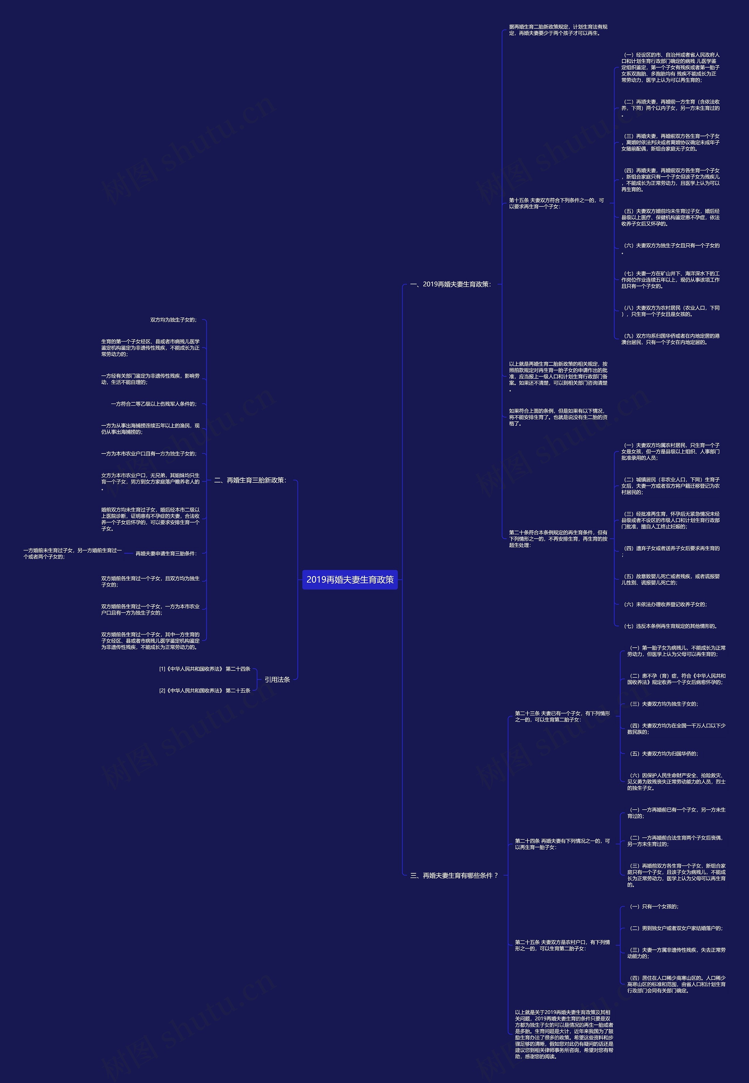 2019再婚夫妻生育政策思维导图