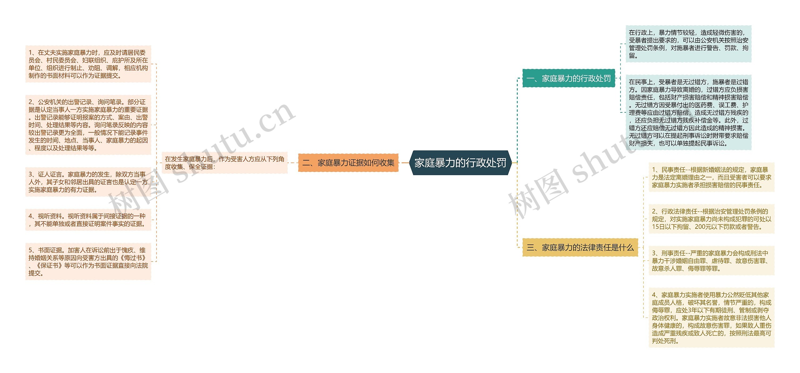 家庭暴力的行政处罚思维导图