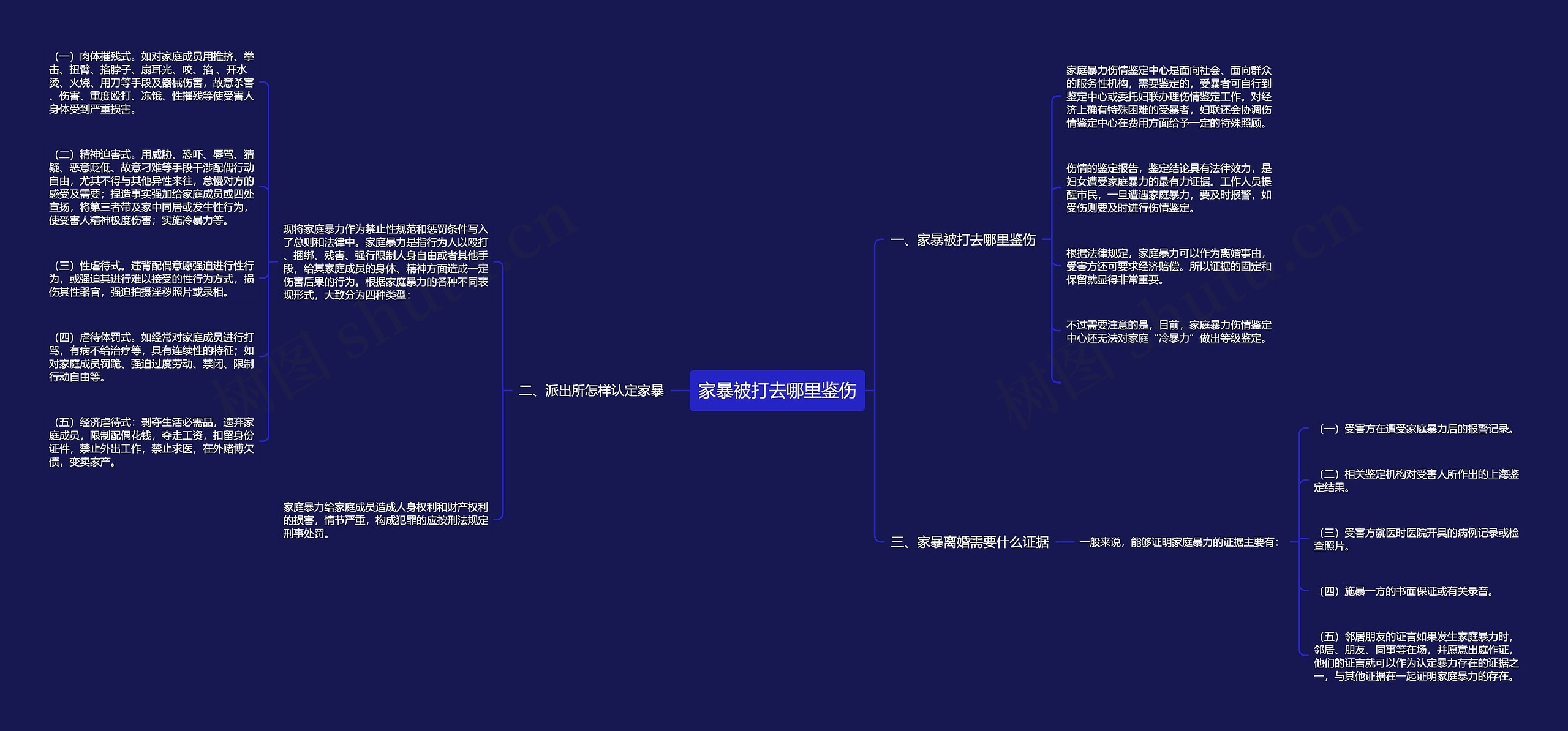 家暴被打去哪里鉴伤思维导图