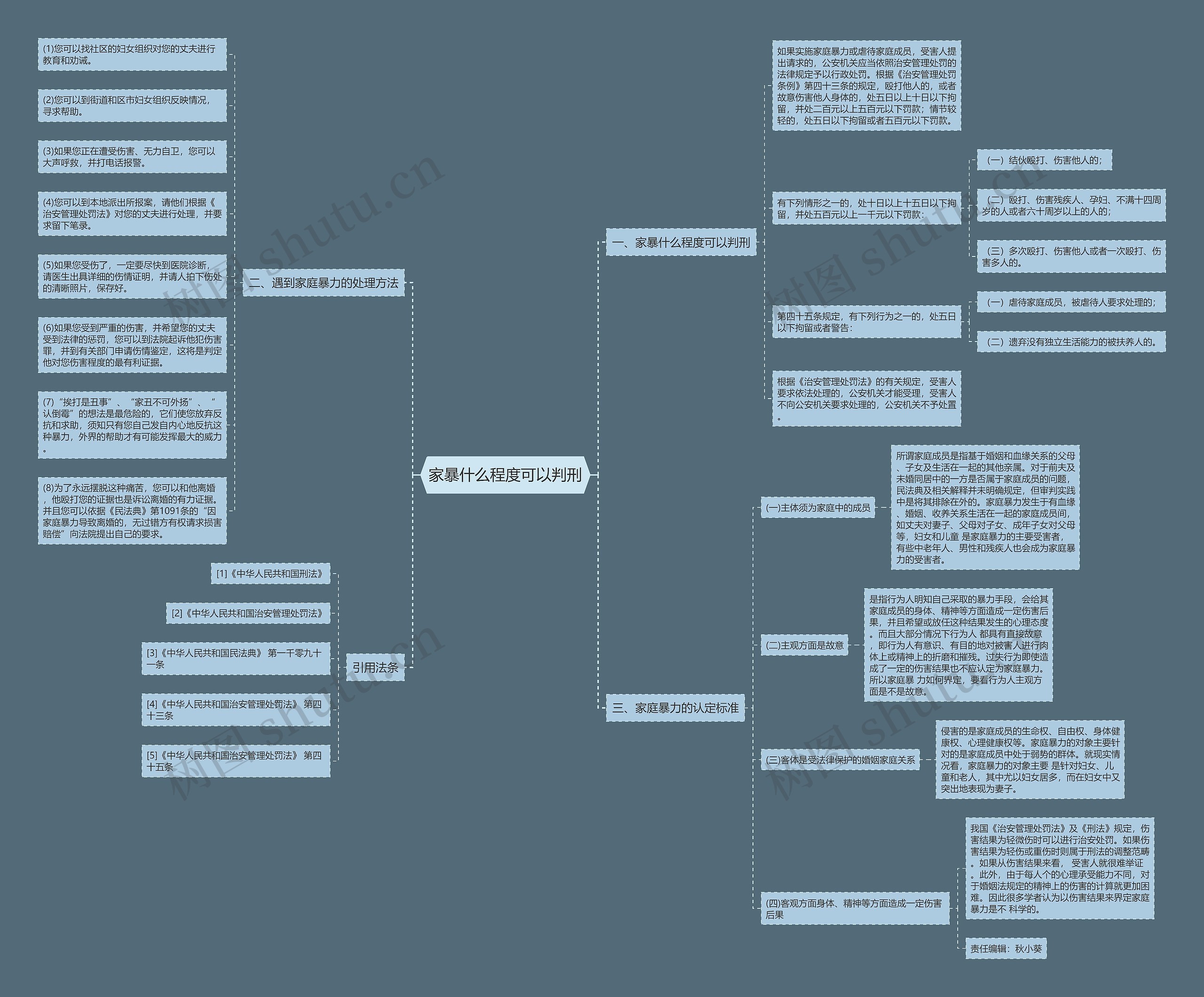 家暴什么程度可以判刑思维导图