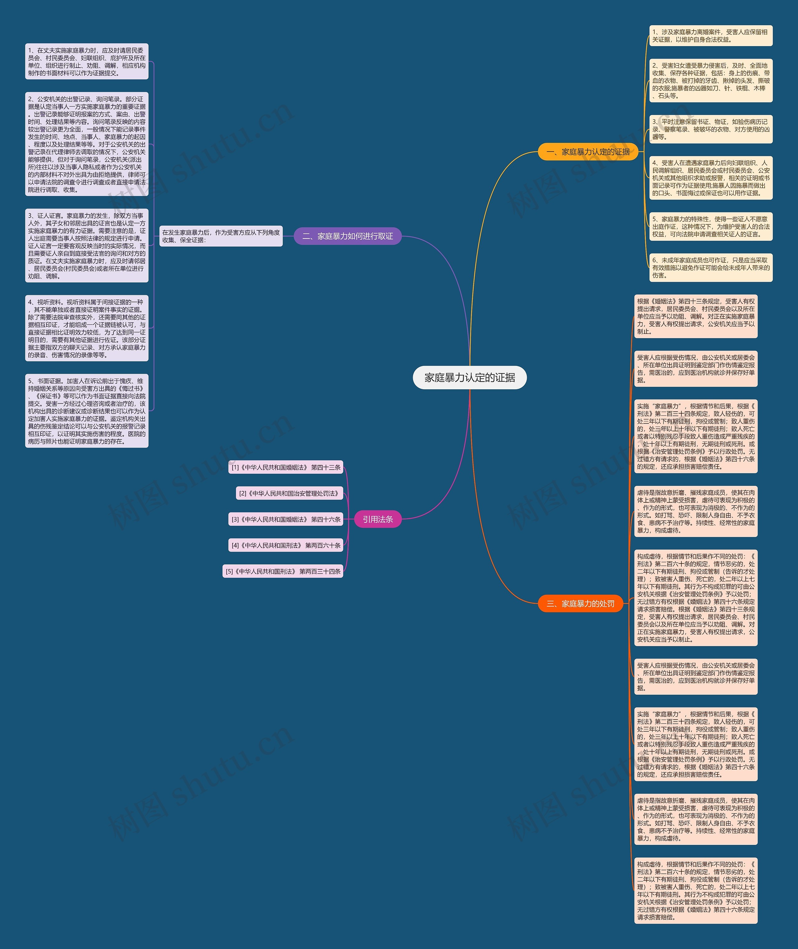 家庭暴力认定的证据思维导图