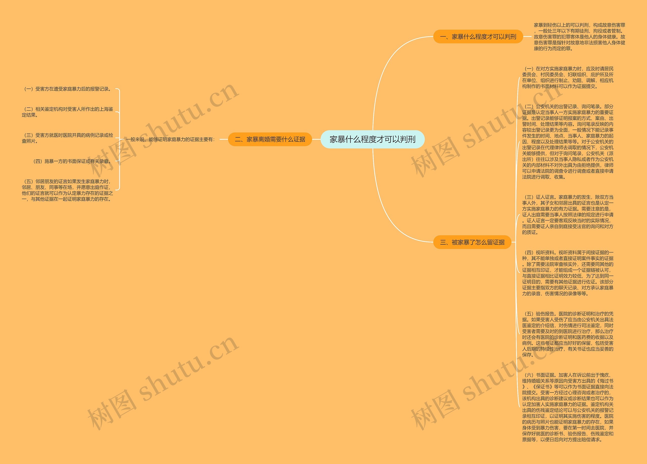 家暴什么程度才可以判刑思维导图