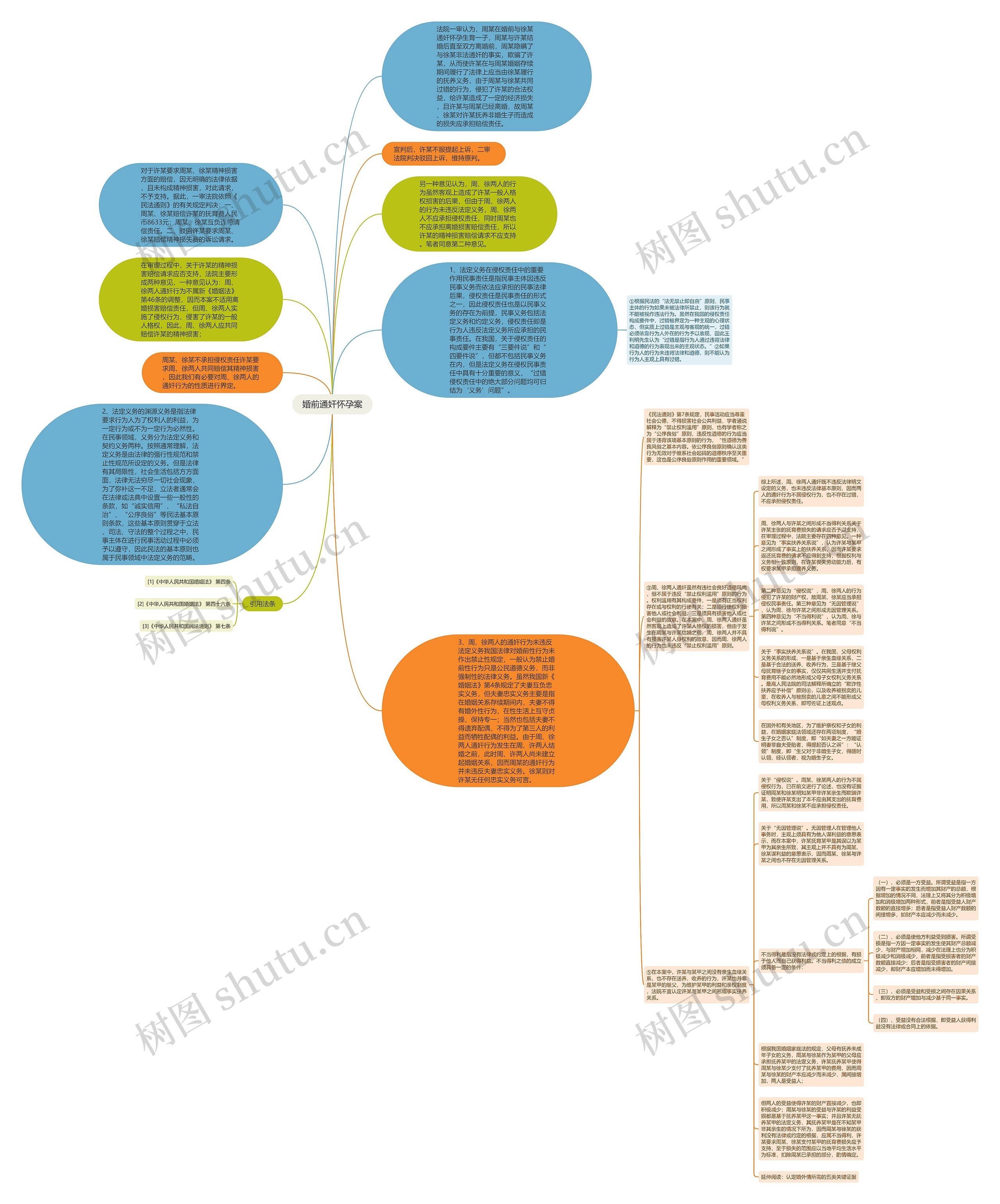 婚前通奸怀孕案思维导图