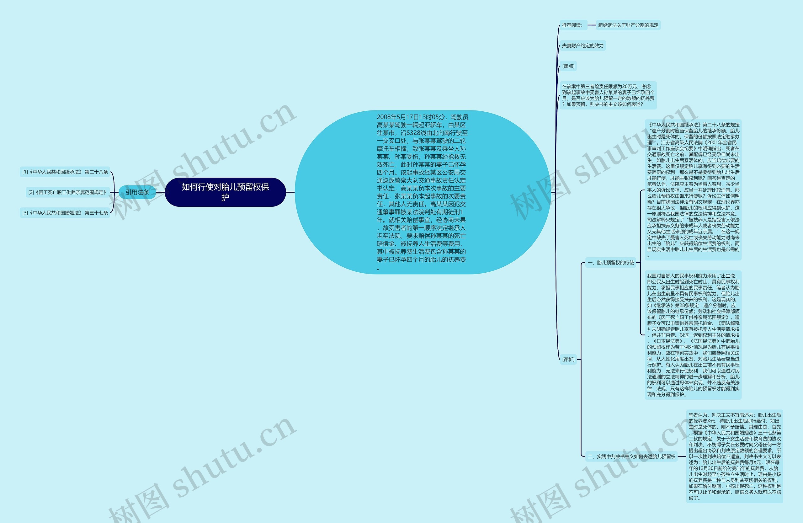 如何行使对胎儿预留权保护思维导图