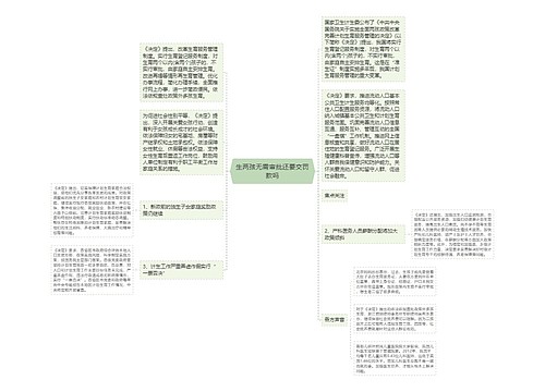 生两孩无需审批还要交罚款吗