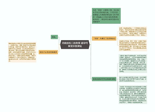 河南放松二胎政策 避孕可享受休假津贴