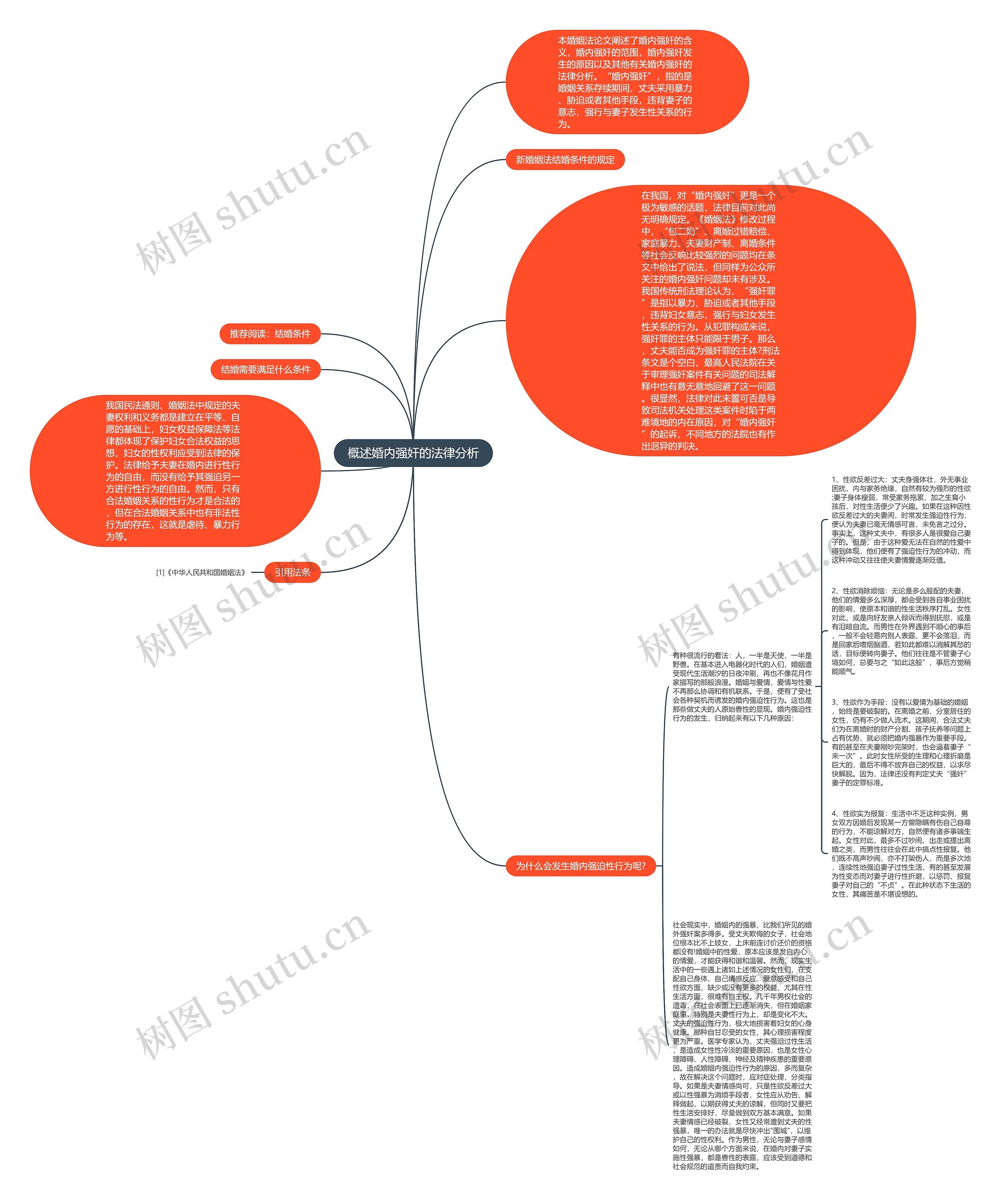 概述婚内强奸的法律分析思维导图