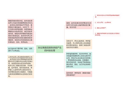 协议离婚后债务承担产生的纠纷处理