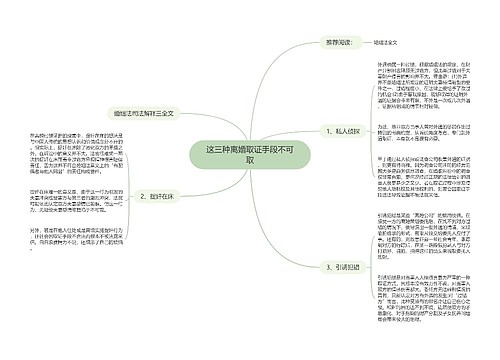 这三种离婚取证手段不可取