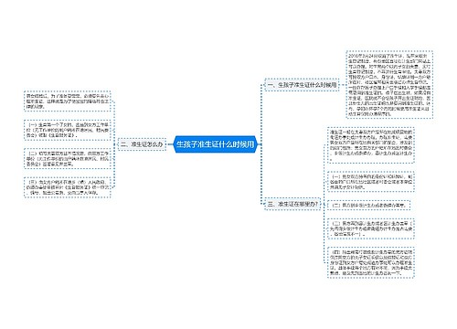 生孩子准生证什么时候用