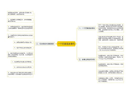 一个巴掌是家暴吗