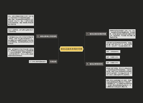 献血证直系亲属的范围