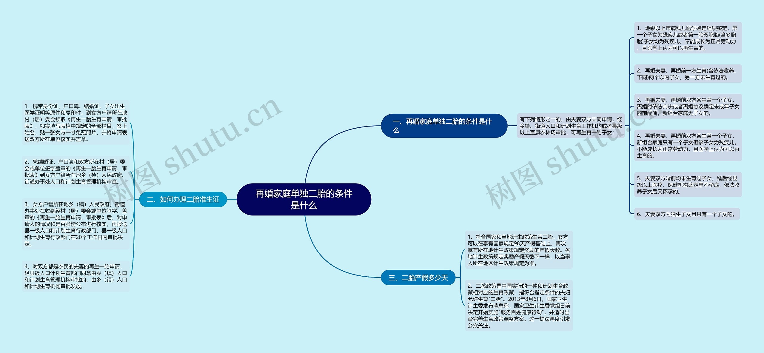 再婚家庭单独二胎的条件是什么思维导图