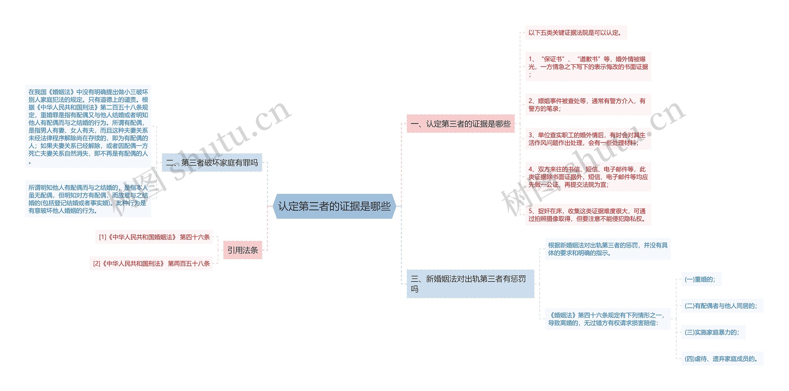 认定第三者的证据是哪些思维导图