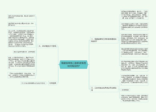 福建省单独二胎新政策是如何规定的?