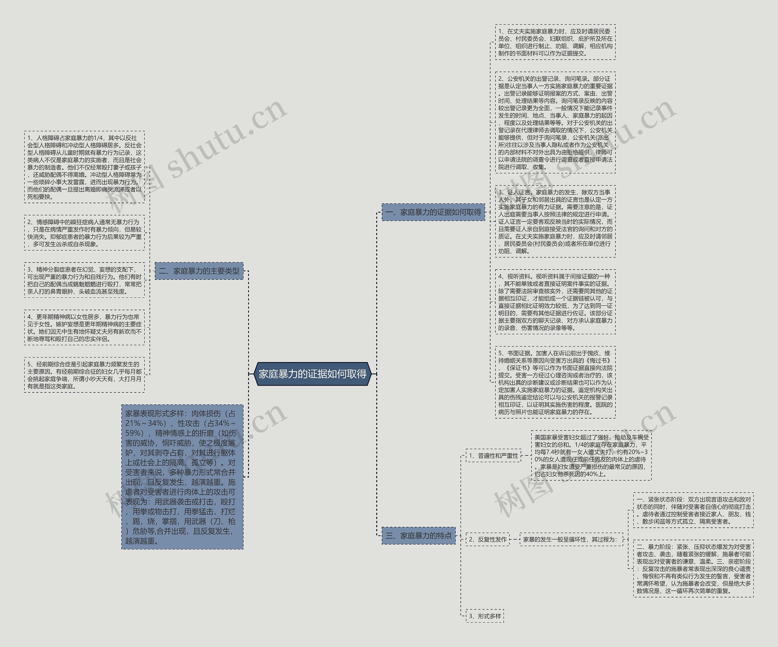 家庭暴力的证据如何取得思维导图
