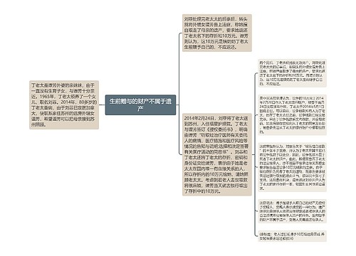 生前赠与的财产不属于遗产