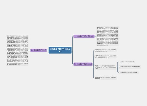 未结婚生子孩子户口怎么上?