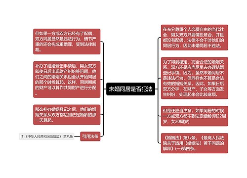 未婚同居是否犯法