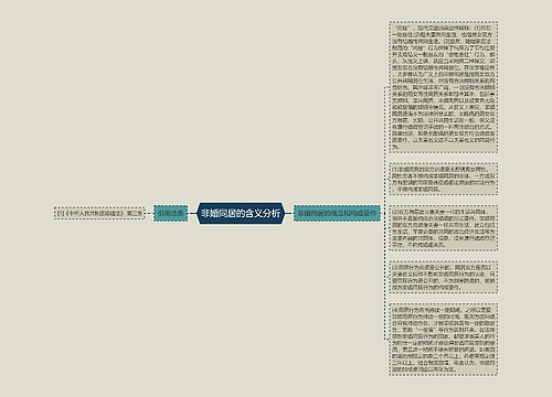 非婚同居的含义分析